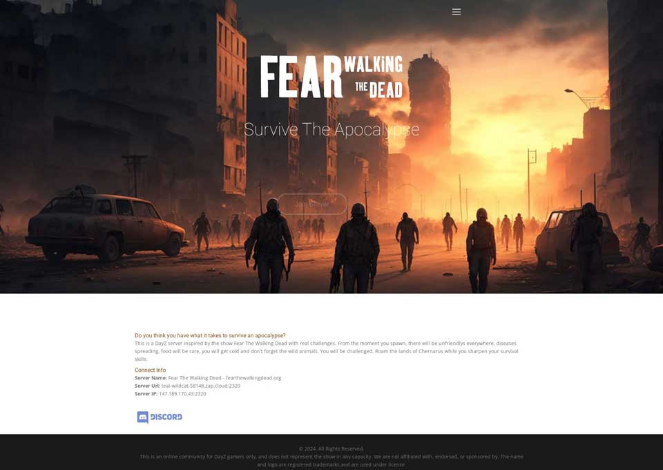 Fear The Walking Dead - DayZ Server