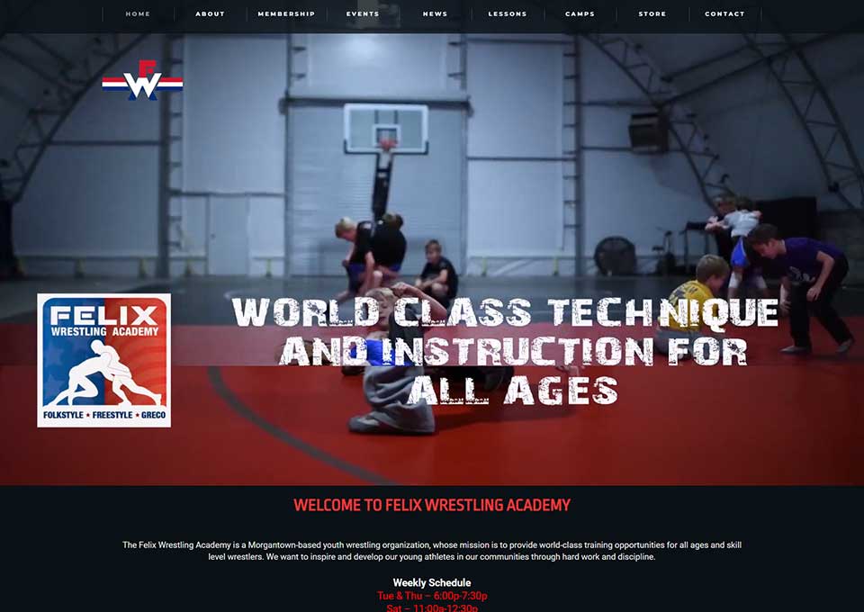Felix Wrestling Academy Website